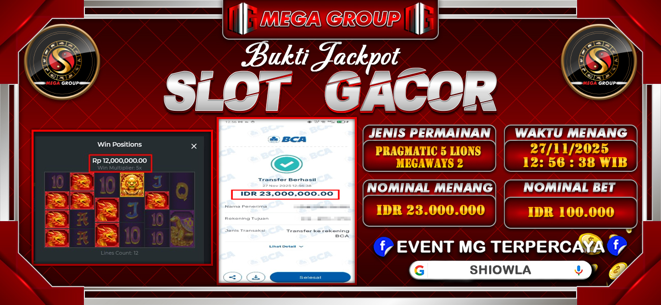 Bukti JP situs Shiowla hari Kamis, 27 November 2025